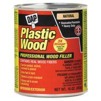DAP Plastic Wood 21506 Wood Filler, Paste, Strong Solvent, Natural, 16 oz