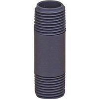 GENOVA P-12-6 Pipe Nipple, 1/2 in, NPT, PVC, Gray, SCH 80 Schedule, 6 in L