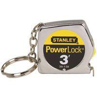 STANLEY 39-130 Measuring Tape, 3 ft L Blade, 1/4 in W Blade, Steel Blade, ABS Case, Chrome Case