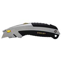 STANLEY 10-788 Utility Knife, 2-7/16 in L Blade, 3 in W Blade, Carbon Steel Blade, Ergonomic Handle, Black/Gray Handle