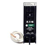 Eaton BRP115AF Circuit Breaker, Type BR Combination AFCI, 15 A, 1-Pole, 120 V, Plug