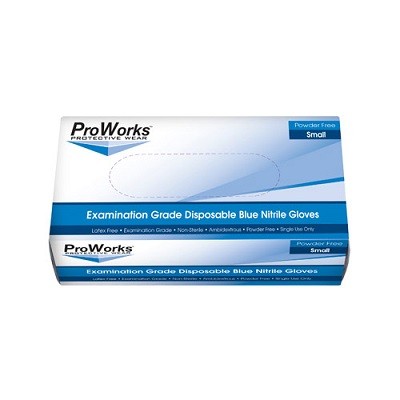Gloves, Nitrile, Powder Free, Sm, Blue,100/Bx