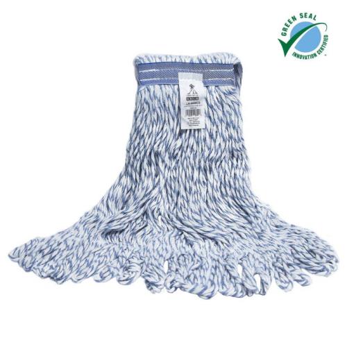 ABCO Candy Striped Loop End Finish Mop Head, Medium, 12/Pack