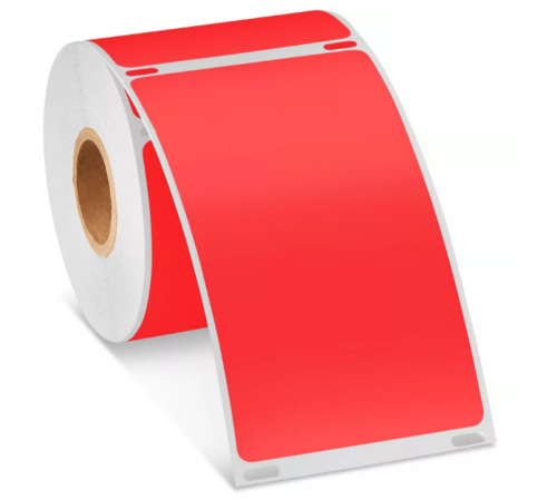 Dymo 30256 Compatible Large Shipping Color Labels 2-5/16” x 4”, Red, 300/roll