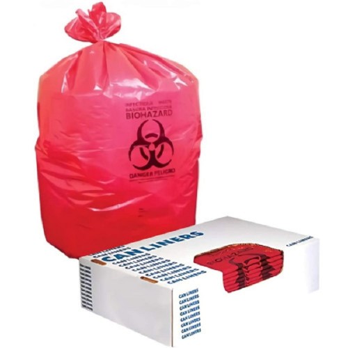 Heritage 1.3 mil Color-coded Can Liner 20 - 30 gal Capacity - 43" Length x 30" Width x 1.30 mil (33 Micron) Thickness - Low Density - Red - Commercial, Healthcare Can - 200 / CTn