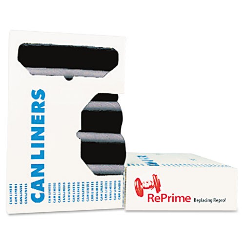 Heritage AccuFit RePrime Can Liners - 32 gal/55 lb Capacity - 33" Width x 44" Length - 0.90 mil (23 Micron) Thickness - Black - Resin - 100/CTn - Can