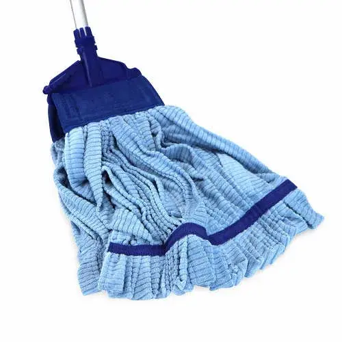 Hospeco Microfiber Tube Mop, 14 oz, Blue, 12/Case