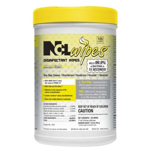 Wipes Disinfect, Lemon 125/Bt