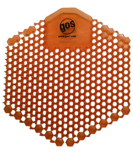 Fresh Products Wave 3D Urinal Screen Mango Scent - Lasts up to 30 Days - Splash Reducer, Odor Control - 10 / Box - Orange Color