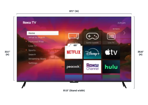 Roku - 65" Class Select Series 4K Smart RokuTV
