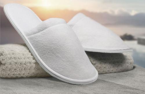 Diversified Hospitality Solutions Close Toe Slipper - Terra Pure Logo Embroidered Pair in Fabric Envelope 100 pairs