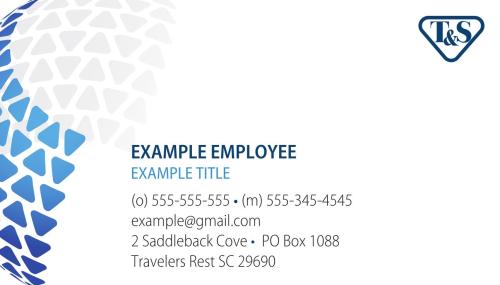 T&S Brass Business Card (500)