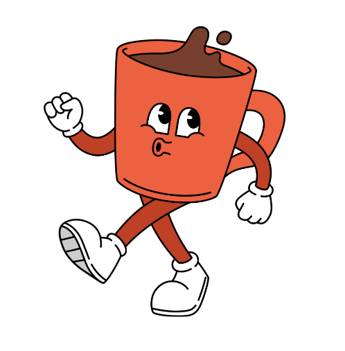 Coffee cartoon character