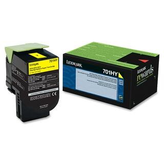 Lexmark Unison 701HY Toner Cartridge, Laser, High Yield, 3000 Pages, Yellow, 1/EA