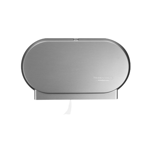 Transcend Twin Smart-Core Jumbo Roll Tissue Dispenser, Stainless, 1/EA