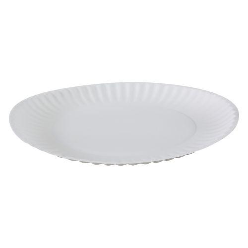Empress Uncoated Paper Plate, 9, White, 100/PK
