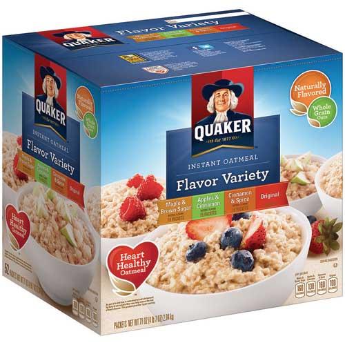 Quaker Instant Oatmeal Variety Pack, 1.51 OZ, 64/CT