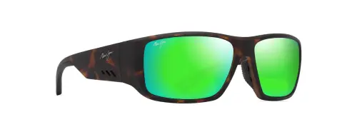 Maui Jim Keha AF Men's Matte Dark Havana Frame Maui Green Lens Polarized Sunglasses