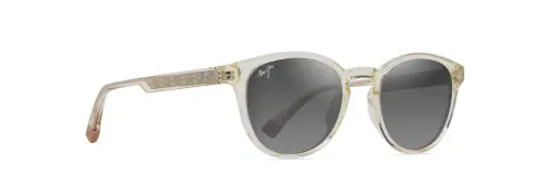 Maui Jim Hiehie Unisex Shiny Trans Yellow Frame Neutral Grey Lens Polarized Sunglasses