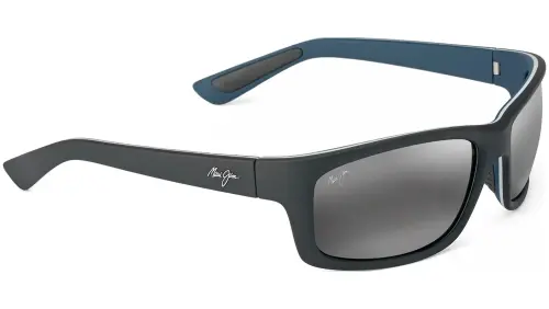 Maui Jim Kanaio Coast Unisex Matte Soft Black/White/Blue Frame Neutral Grey Lens Polarized Sunglasse