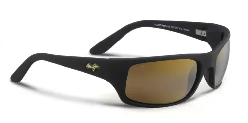 Maui Jim Peahi Unisex Matte Black Frame HCL Bronze Lens Polarized Sunglasses