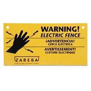 ELECT FENCE SIGN WARNING
