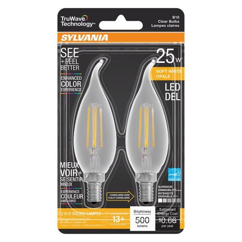 BULB LED B10/C CLR SFTWHT 2.5W