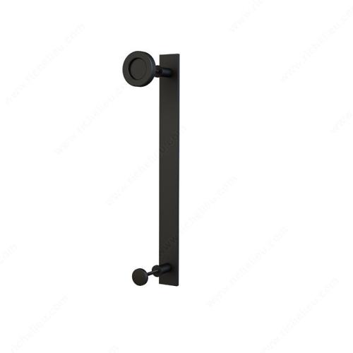 Flat Bar Door Handle with Round Disc Pull