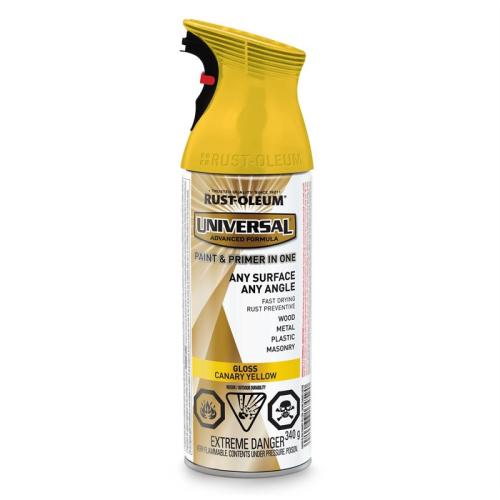 RUSTOLEUM UNIVERSAL PAINT CANARY YELLOW GLOSS 340G