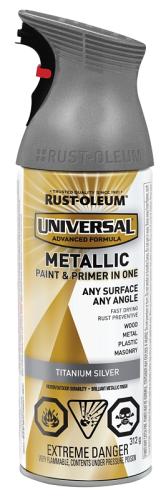 RUSTOLEUM UNIVERSAL PAINT TITANIUM SILVER 340G