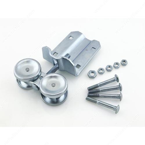 Dual Axis Box Rail Hanger with
Ball Bearings and Fixed Mounting
Apron