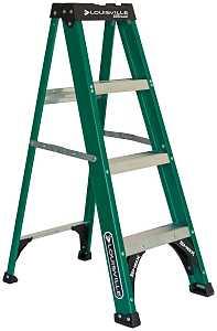 LADDER FIBERG.STEP 4' GR.2 225LB. GREEN