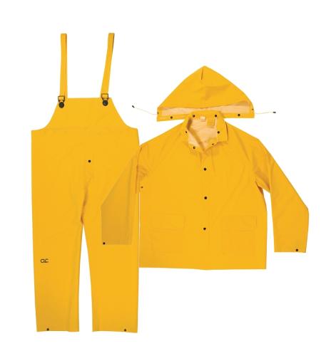 RAIN GEAR 3PC XLRG YELLOW PVC/POLYESTER