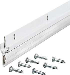 DOOR SWEEP WHTITE ALUMINUM VINYL
