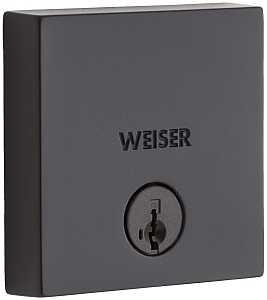 WEISER DOWN TOWN SGL CYCLE D-BOLT IRON BLACK (514)
