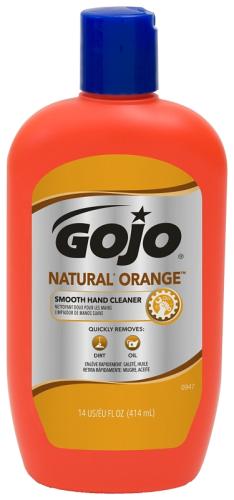 HAND CLEANER 14OZ ORNG W/BRUSH GOJO