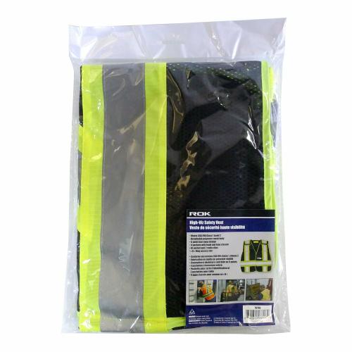 VEST HI-VIZ SAFETY BLACK XL