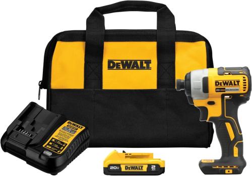 DEWALT 1/4" IMPACT DRIVER 20V MAX ATOMIC 3 SPEED(5.0AH) W/1 BATTERY AND BAG