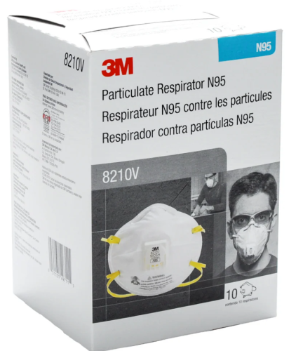 N95 Disposable Respirator Mask with Valve (10-Pack)