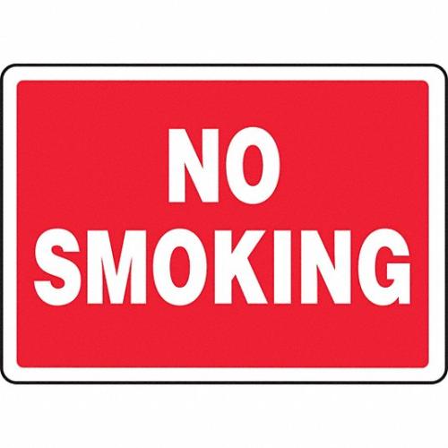 SIGN NO SMOKING 8X12 H-I RED 8X12