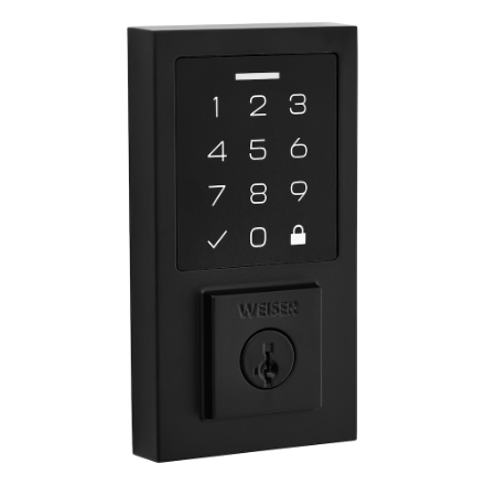 Weiser SmartCode Contemporary Touchpad Matte Black Keyless Entry Door Lock/Exterior Door Deadbolt