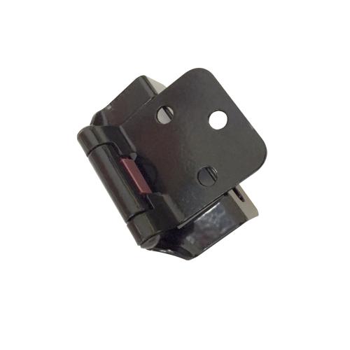 HINGE 1/2" OVERLAY BLACK