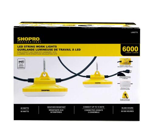 50' LED STRING WORK LIGHTS- 60W/6,000LM