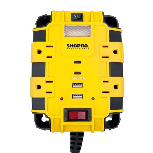 4- OUTET MAGENTIC POWERHUB WITH LED LIGHT WITH 4 USBS
