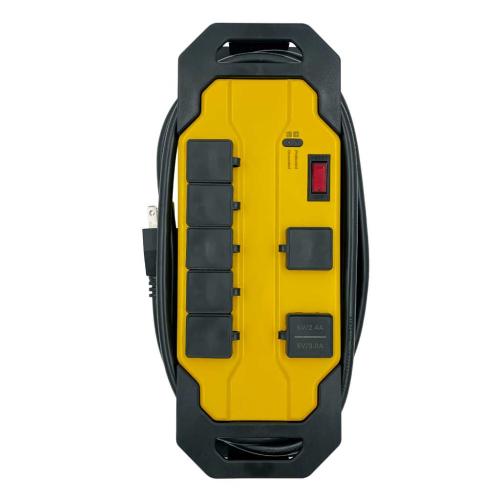 7 OUTLET P/B W/SURGE PROTECTOR W/ 2 USB