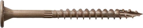 TIMBER SCREW 4" DOUBLE BARRIER COATING & T40 WASHER HEAD COLOUR:TAN