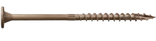 TIMBER SCREW 5" DOUBLE BARRIER COATING & T40 WASHER HEAD COLOUR:TAN