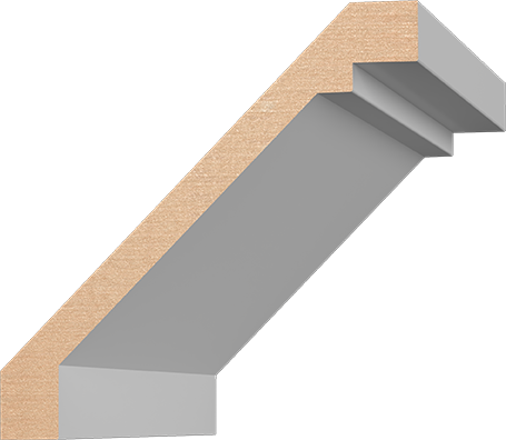1-1/8 X 7-1/2 X 16 FOOT METRO CROWN PRIMED MDF