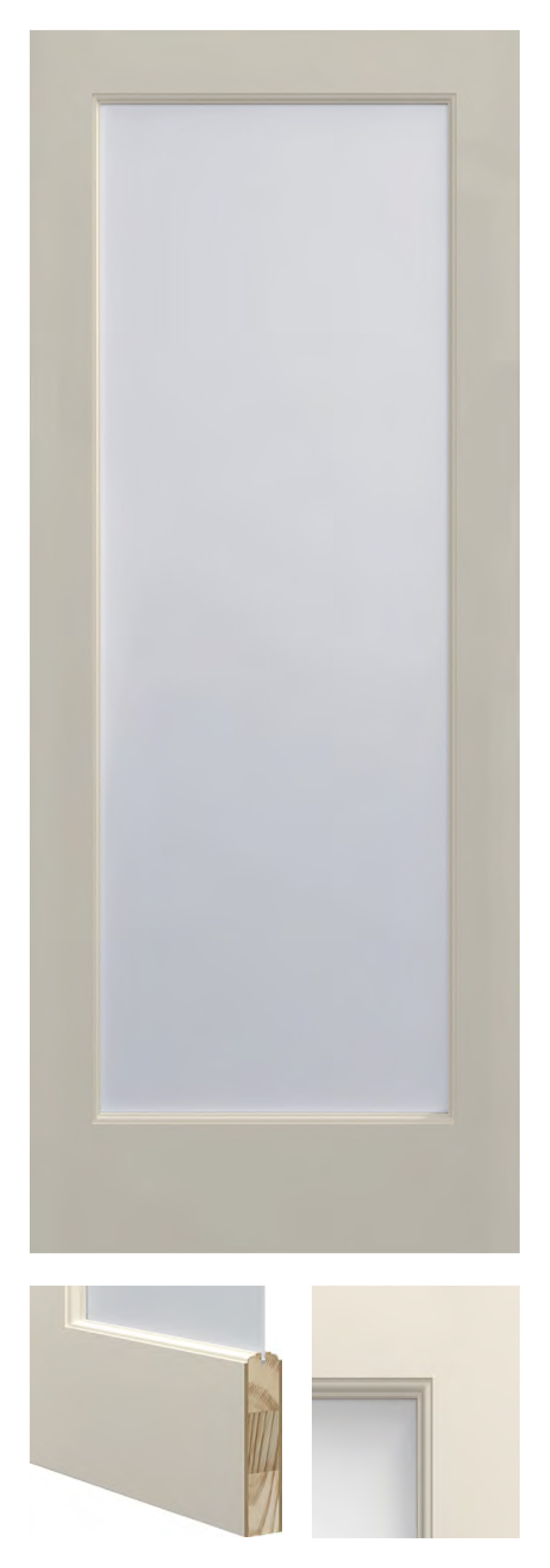 1 Lite White Laminate Glass Ovolo - PR-1501WL