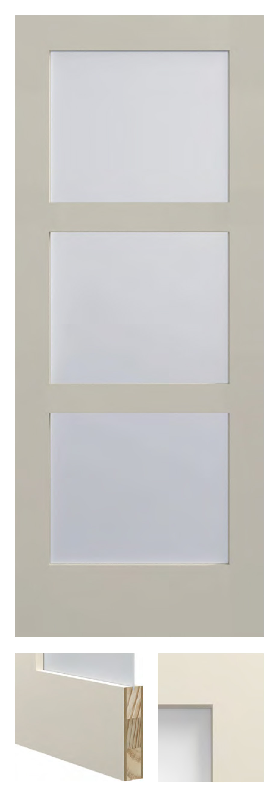3 Lite White Laminate Glass Shaker - PR-1503SWL